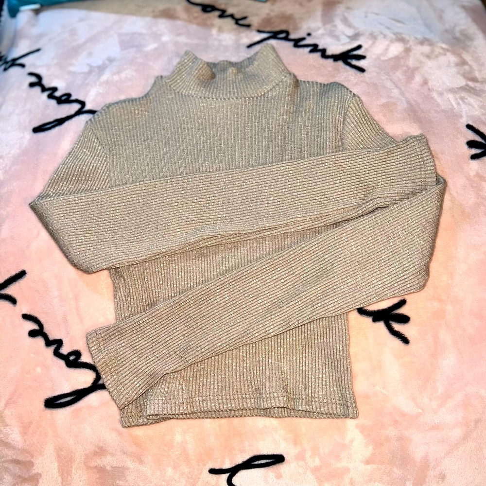 🤎🖤NWT Taupe Mock Neck Top🤎🖤 Medium